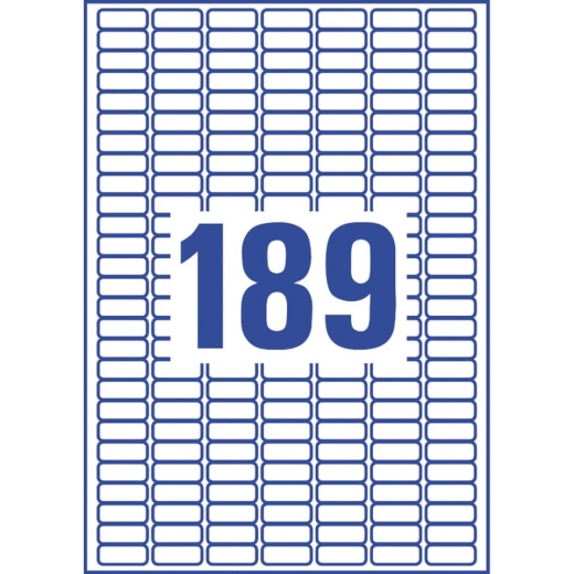 L7871-20 Papier-Etiketten - A4, 3.780 Stück, 25,4 x 10 mm, stark haftend, weiß