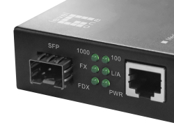 LevelOne Media Konverter RJ45->SFP GE PoE PSE 30W