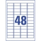 L7873-20 Papier-Etiketten - A4, 960 Stück, 45,7 x 21,2 mm, stark haftend, weiß