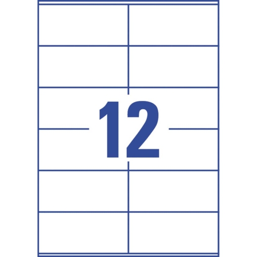 L7875-20 Papier-Etiketten - A4, 240 Stück, 105 x 48 mm, stark haftend, weiß