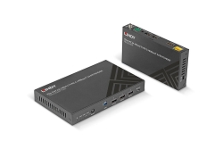 LINDY 70m Cat.6A TypeC & HDMI HDBaseT 3.0 KVM Extender