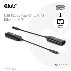 Club3D Adapter USB-C > RJ45 5Gbps St/Bu retail
