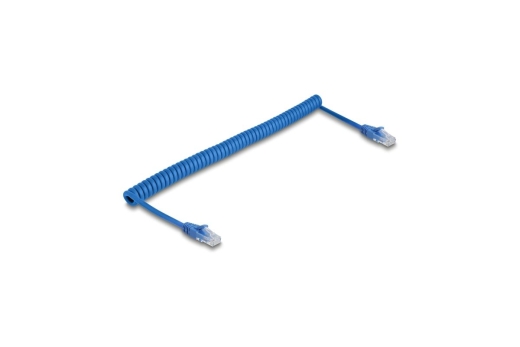 DELOCK RJ45 Spiralkabel Stecker zu Stecker Cat.6UTP 1,3-3,3m