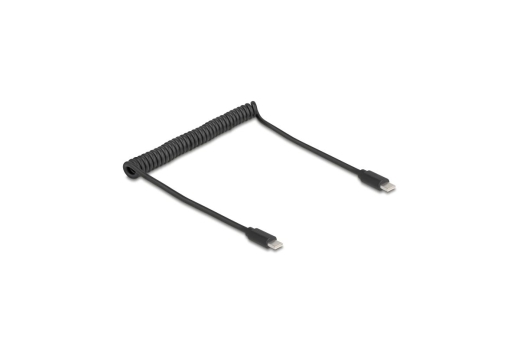 DELOCK USB 2.0 Type-C Spiralkabel Stecker-Stecker 0,45-0,75m