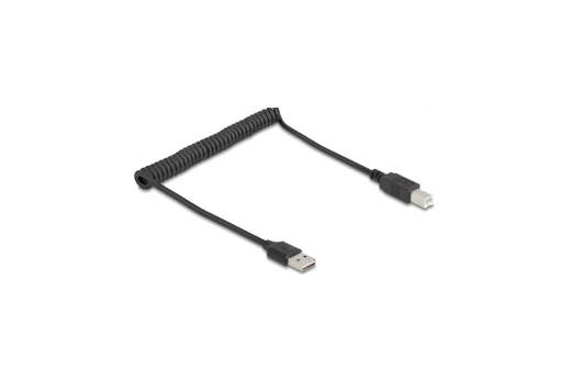 Delock Spiralkabel EASY-USB 2.0 Typ-A Stecker zu USB Typ-B