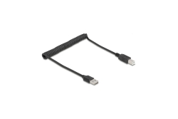 Delock Spiralkabel EASY-USB 2.0 Typ-A Stecker zu USB Typ-B