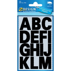 3784 Buchstaben-Etiketten - A-Z, 25 mm, schwarz,...