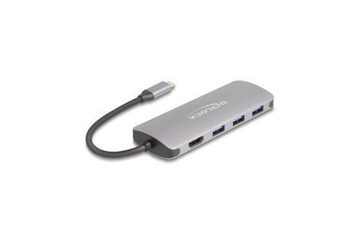 Delock 7Port USB 10Gbps Hub und 4K HDMI Ausgang/USB Typ-C