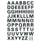 4158 Buchstaben-Etiketten - A-Z, 10 mm, wetterfest, schwarz