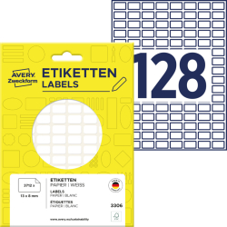 3306 Universal-Etiketten - 13 x 8 mm, weiß, 3.712...