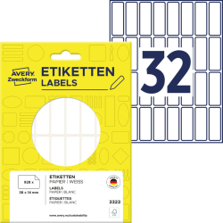 3323 Universal-Etiketten - 38 x 14 mm, weiß, 928...