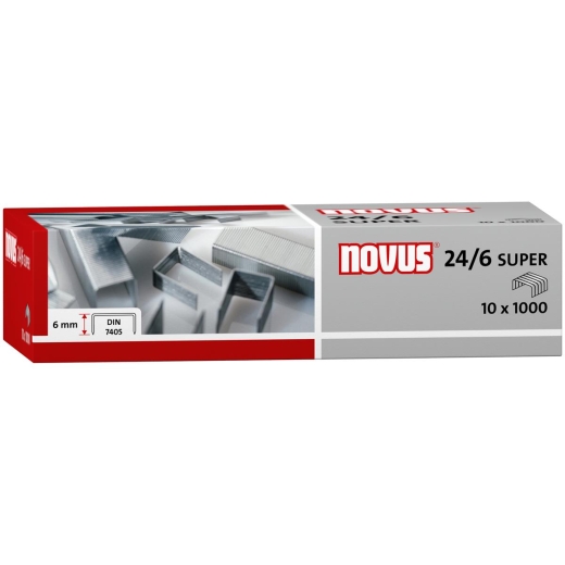 NOVUS Heftklammern 24/6 DIN SUPER 10.000 Stk. 6mm