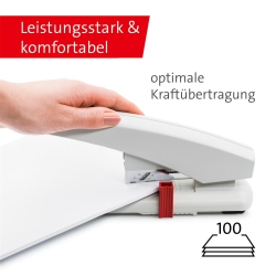 NOVUS Blockheftgerät B40 bis 100Blatt grau Oberlademechanik