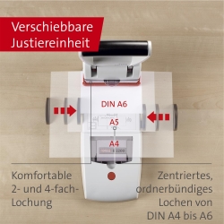 NOVUS Blocklocher B 2200 grau Zwei- und Vierfach Lochung