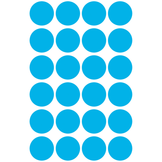 3005 Markierungspunkte - Ø 18 mm, 4 Blatt/96 Etiketten, blau
