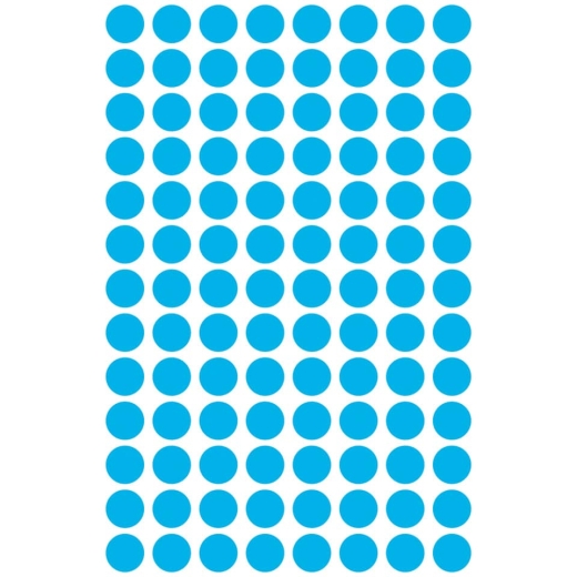 3011 Markierungspunkte - Ø 8 mm, 4 Blatt/416 Etiketten, blau