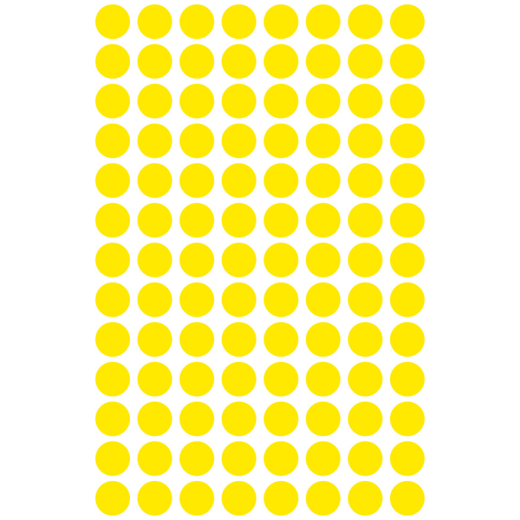 3013 Markierungspunkte - Ø 8 mm, 4 Blatt/416 Etiketten, gelb