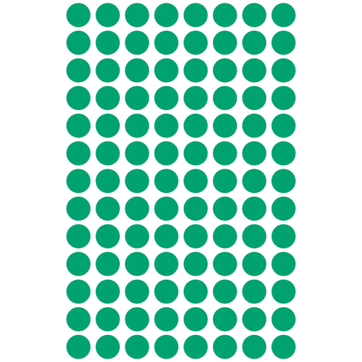 3012 Markierungspunkte - Ø 8 mm, 4 Blatt/416 Etiketten, grün
