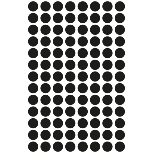 3009 Markierungspunkte - Ø 8 mm, 4 Blatt/416 Etiketten, schwarz