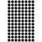 3009 Markierungspunkte - Ø 8 mm, 4 Blatt/416 Etiketten, schwarz