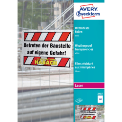 3487 Wetterfeste Folie - A4, spezialbeschichtet,...
