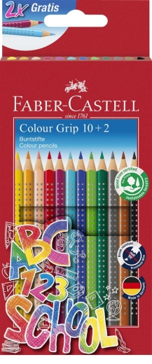FABER-CASTELL Buntstift Colour Grip Promotionetui 10+2
