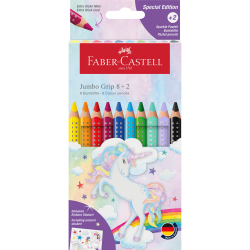 FABER-CASTELL Buntstift Jumbo Grip Einhorn 8+2 Karton