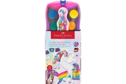 FABER-CASTELL Farbkasten Connector 12 Einhorn Deckweiß