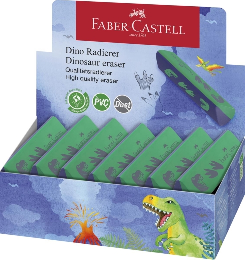 FABER-CASTELL Radierer PVC & Dust-free Dino