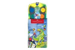 FABER-CASTELL Farbkasten Connector 12 Dino Deckweiß