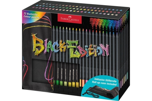 FABER-CASTELL Buntstifte Black Edition Stifterolle