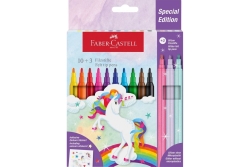 FABER-CASTELL Filzstift Einhorn 10+3 +Sticker