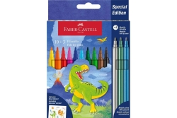 FABER-CASTELL Filzstift Dino 10+3 + Sticker