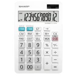 Tischrechner SH-EL334W - Solar-/Batteriebetrieb,...
