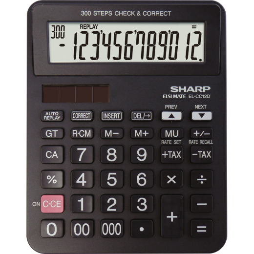 Taschenrechner EL-CC12D, schwarz