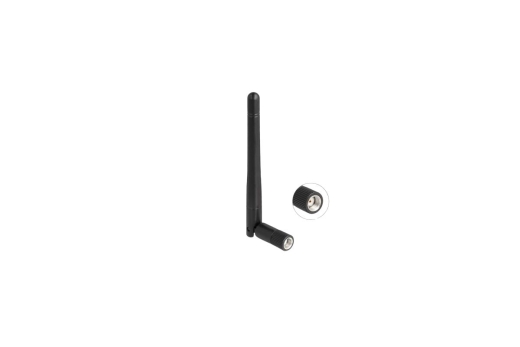 DELOCK WL-Antenne RP-SMA 2dBi Kippgelenk schwarz