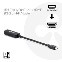 Club3D Adapter MiniDisplayPort > HDMI 2.1 HDR 8K60Hz retail