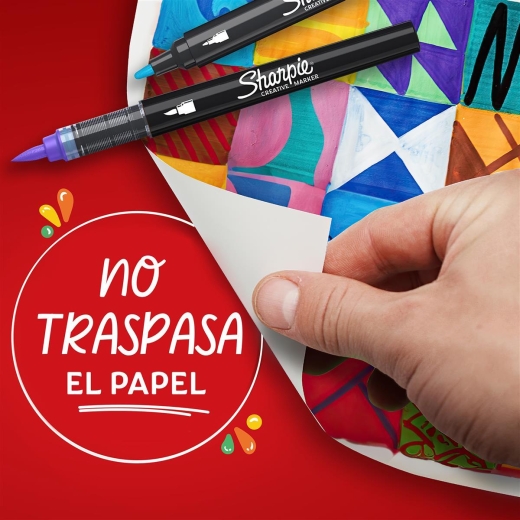 Sharpie Kreativmarker Rundspitze Acryl 2er Set schwarz/weiß
