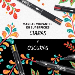 Sharpie Kreativmarker Rundspitze Acryl 2er Set schwarz/weiß