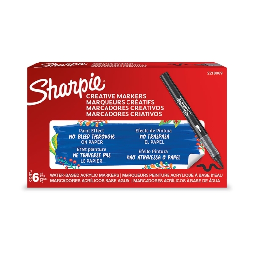 Sharpie Kreativmarker Pinselspitze Acryl schwarz