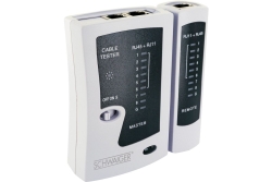 Schwaiger Netzwerkkabeltester RJ45/RJ11 Weiß