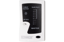 Schwaiger Netzwerkkabeltester RJ45/RJ11 Weiß
