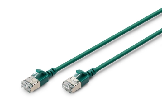 DIGITUS Patchkabel CAT 6A F/FTP Slim 2,00m grün