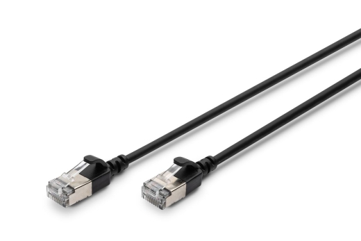 DIGITUS Patchkabel CAT 6A F/FTP Slim 2,00m schwarz