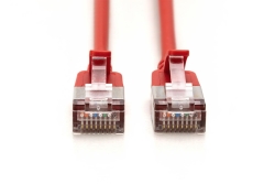 DIGITUS Patchkabel CAT 6A F/FTP Slim 1,00m rot