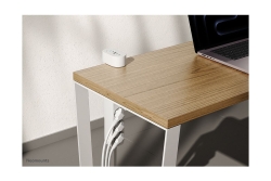 Neomounts STE 3er Tischsteckdose Klemme 1xUSB-A 2xUSB-C weiß