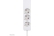 Neomounts STE 3er Tischsteckdose Klemme 1xUSB-A 2xUSB-C weiß