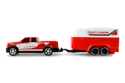 Amewi RC Pickup Die Cast mit Wohnwagen 1:64 RTR rot 6+