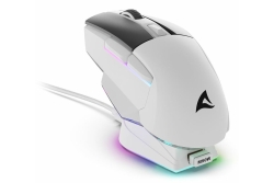 Sharkoon Maus Shark SGM50W Optisch 6 Tasten 6.400 DPI weiß