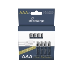 MediaRange Akku USB-C Li-ION AAA 1,5V 4St.